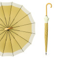 23inches 16K Manual Open Sun Protection Wooden Handle Strong Straight Umbrella